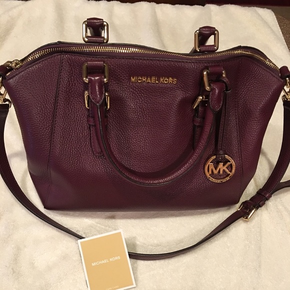 michael kors burgundy tote